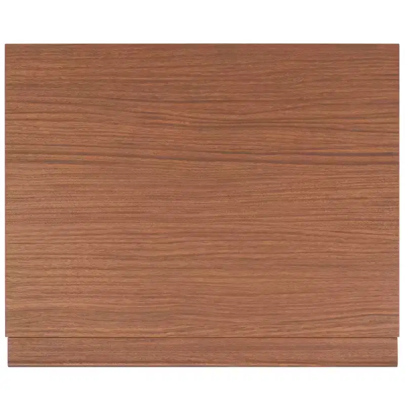 2-Drawer Nightstand with Reeded Wood Detail & Tapered Legs, Walnut Finish