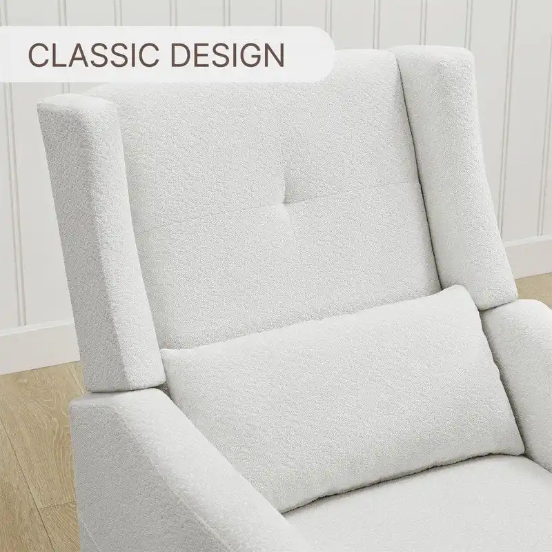 Lincoln Manual Swivel Glider Recliner with Lumbar Pillow
