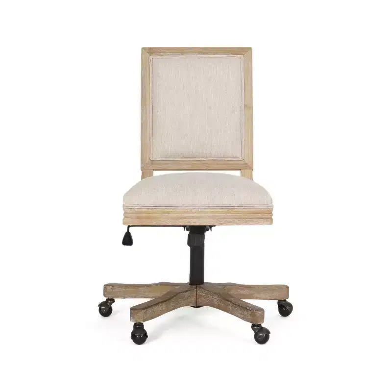 Sandine Rustic Upholstered Swivel Office Chair - Christopher Knight Home