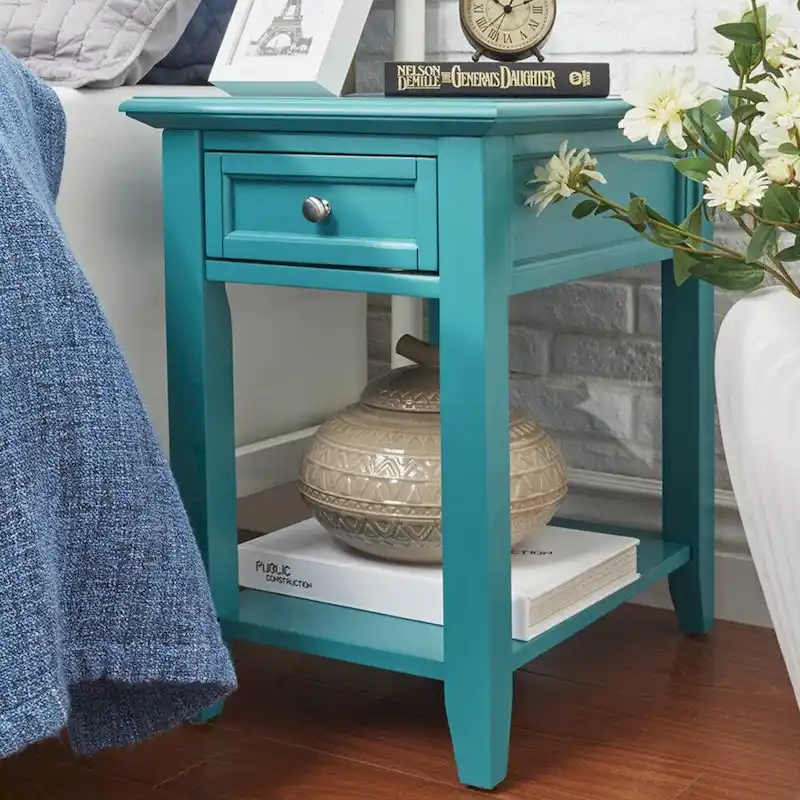 Zayden 1-drawer Side Table with Charging Station by iNSPIRE Q Bold
