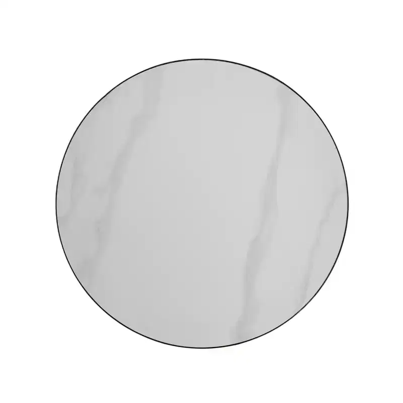 GDFStudio Elara 32W Faux Marble and Metal Pedestal Bistro Table