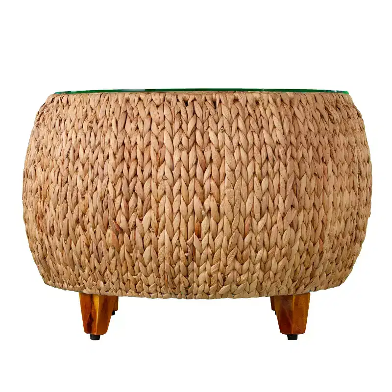 Jokobe Round Water Hyacinth Cocktail Table - Natural - SEI