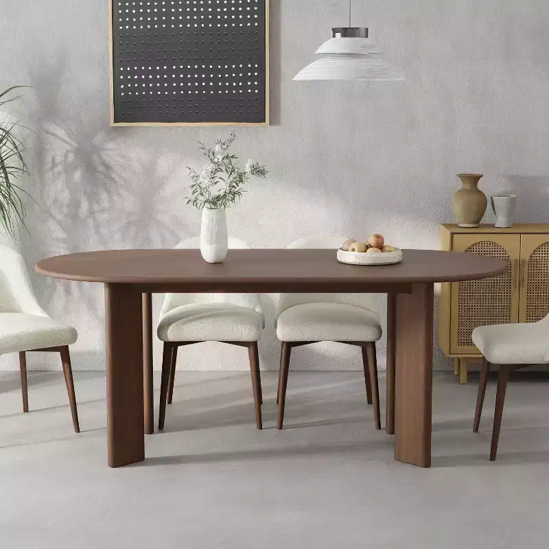 PexFix 67x33.5 Soild Wood Dining Table Oval Kitchen Tables