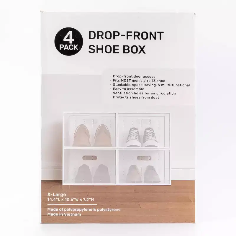 4pk XL Shoe Storage Box