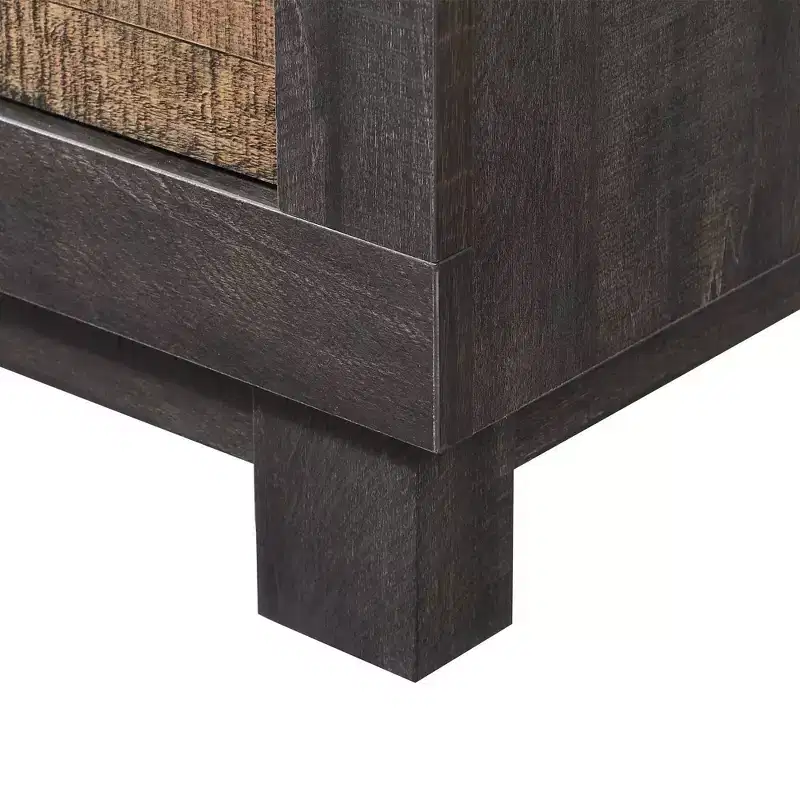 2 Drawer Harrison Nightstand Walnut - Picket House Furnishings: Felt Lined, Dust Proof Layer, Dark Nickel Pulls