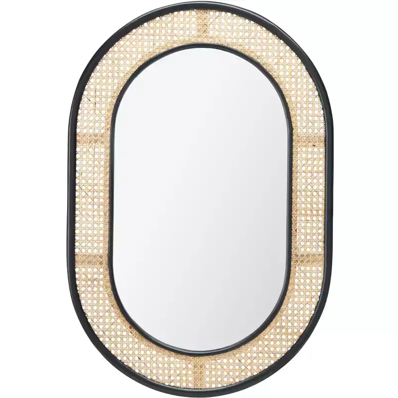 Cayce Mirror - 23.7 x 35.5 - MRR2020 - Black/Natural - Safavieh