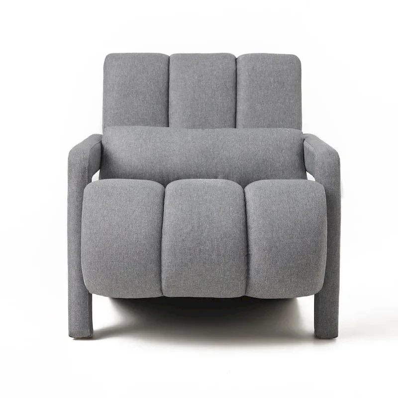 Modern Linen Upholstered Accent Chair with 1 Pillow, Set of 1