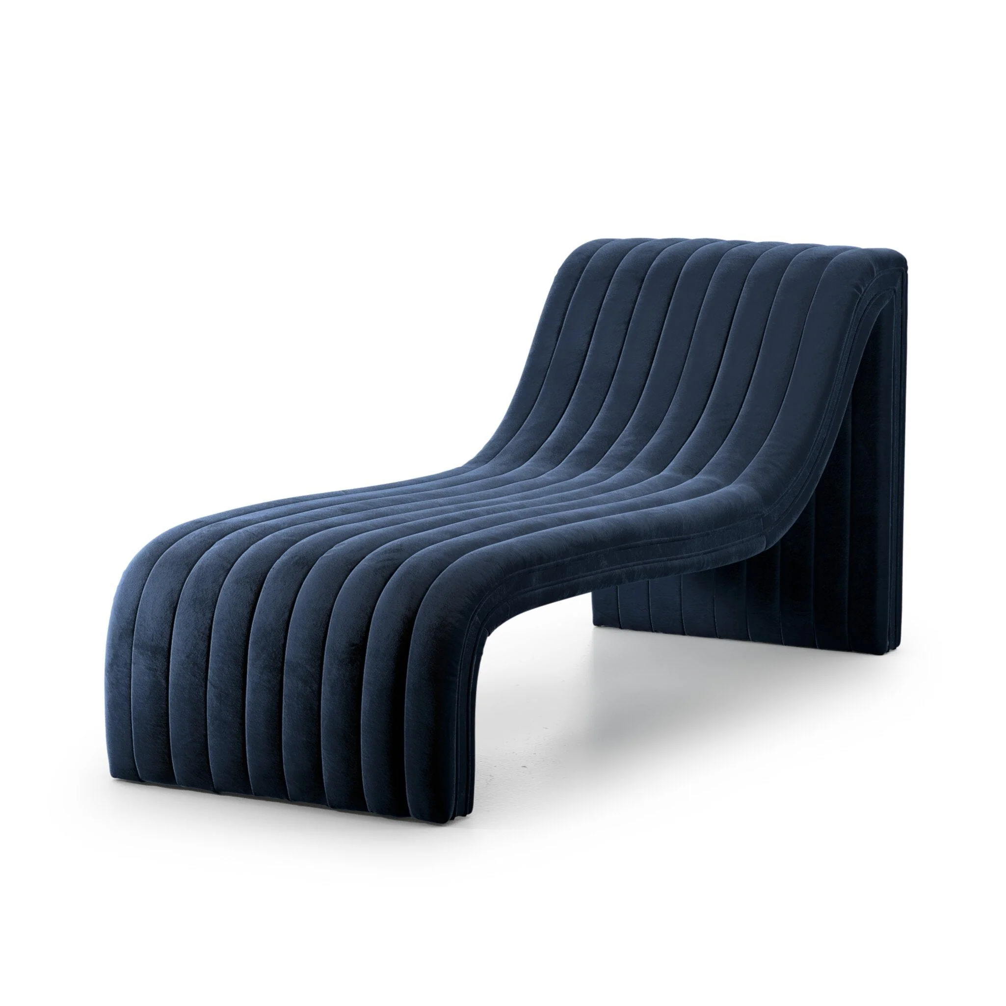 Wide Ski Leg Bolster Cushion Upholstered Accent Chaise
