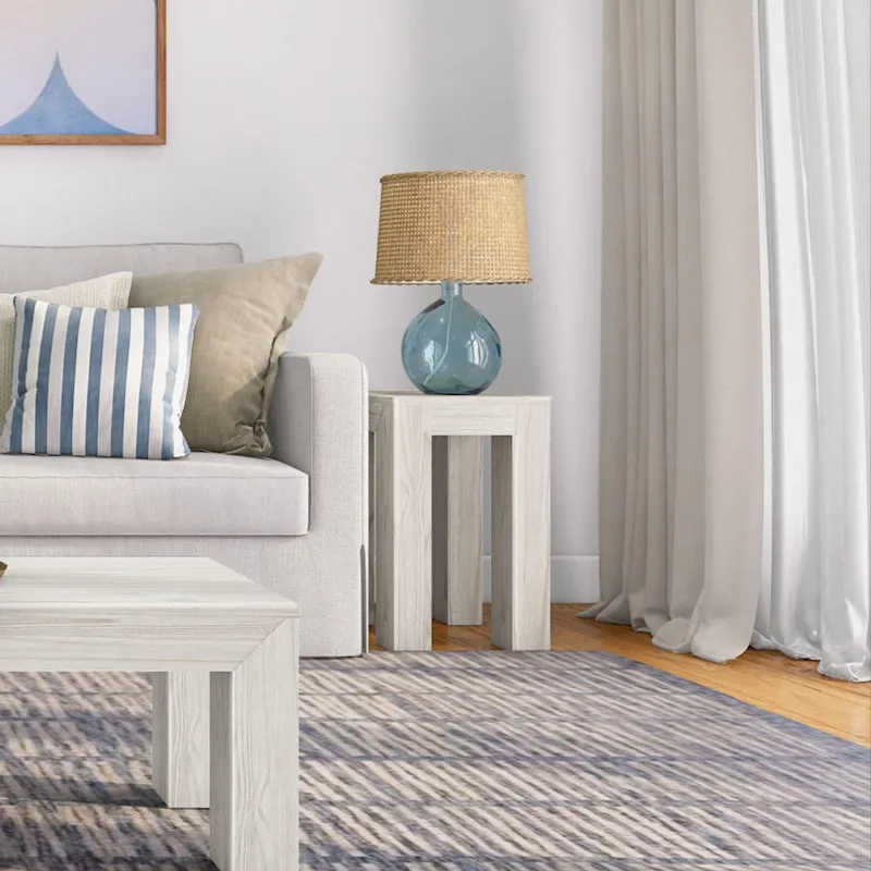 Plank and Beam Modern Rectangular Side Table - 25