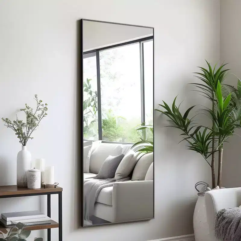 PexFix 47x22 Rectangle Wall Mirror Framed Bathroom Mirror for Living Room