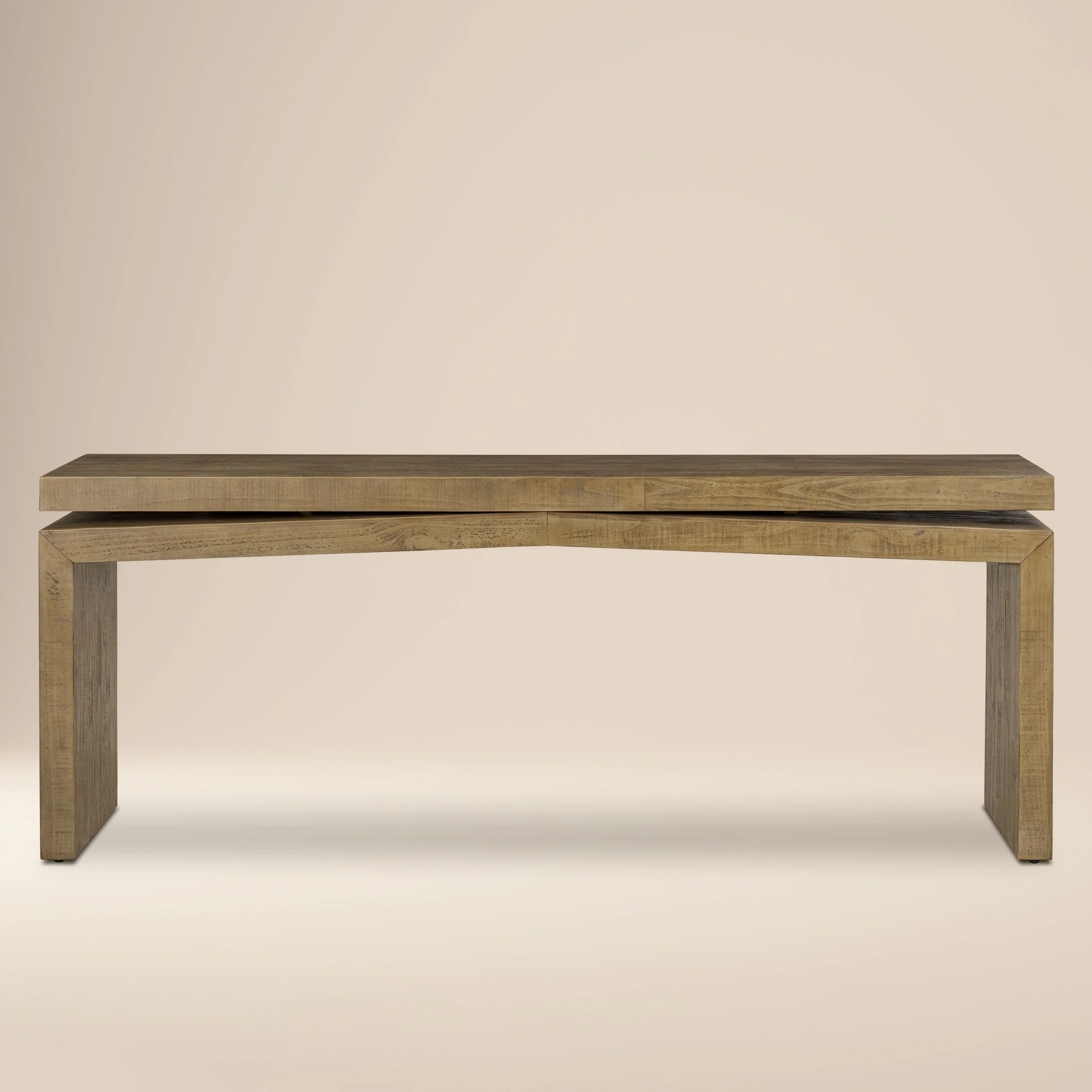 Modern Weathered Pine Console Table for Entryway or Living Room