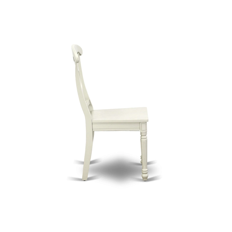East West Furniture Dining Set- an Oval Dining Table and Kitchen Chairs, Linen White(Pieces Options)