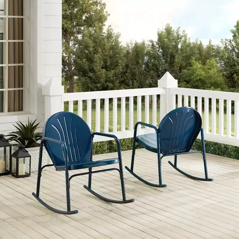 Griffith Set of 2 Metal Rocking Chairs - Crosley