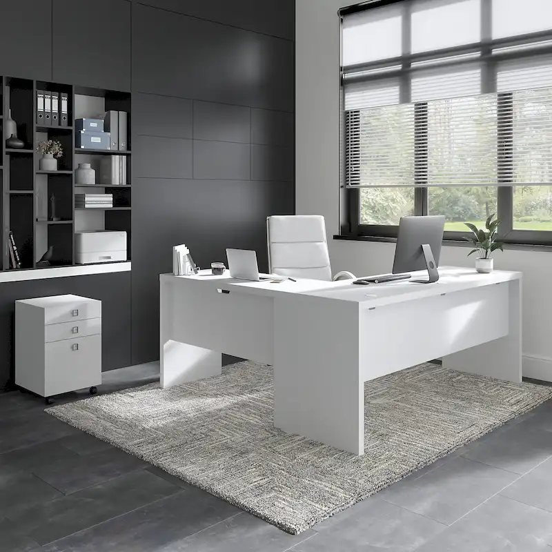 Echo 72W L Shaped Computer Desk w/ Drawers by Bush Business Furniture