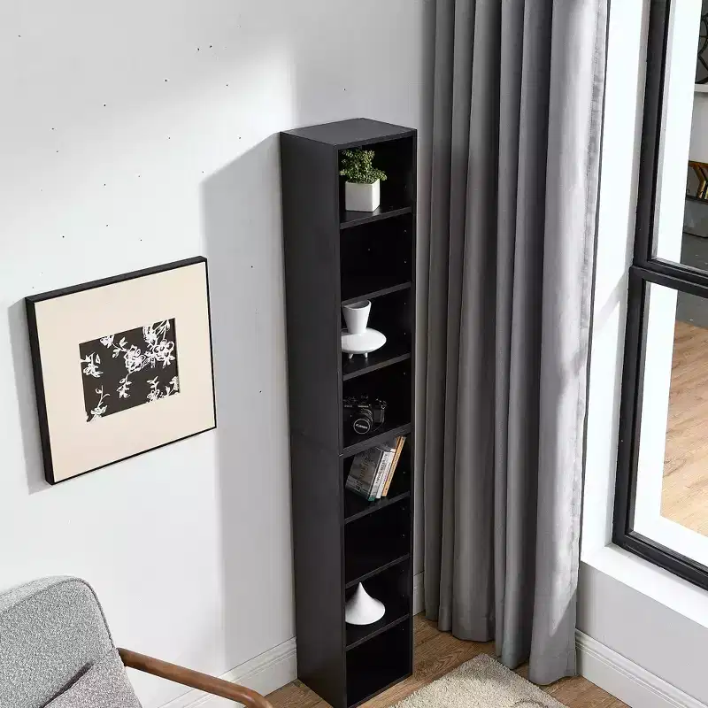 70.9 in.Tall Wood 4-Shelf Standard Bookcase with Shelves (Set of 2)