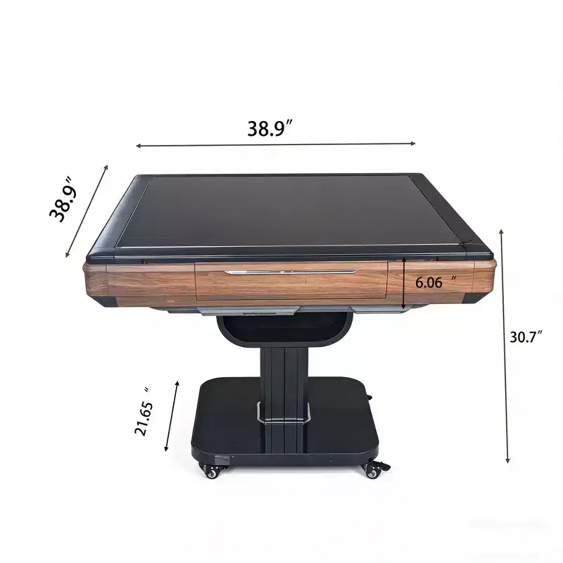 Foldable Automatic Mahjong Table with Wheels, Ultra-Thin & Quiet