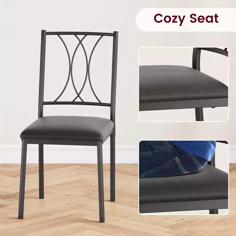 Rectangle Kitchen Table, with 4 Upholstered Chairs