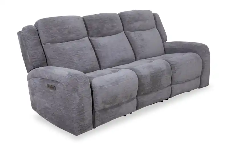 90 Fabric Power Reclining Sofa with USB Ports - Dove Grey