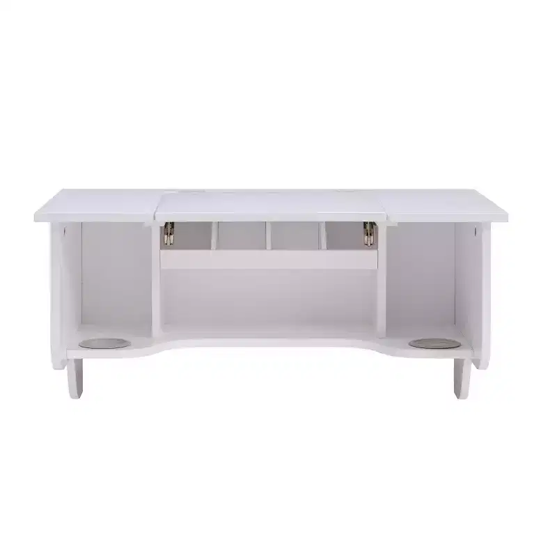 Wall Mount Ledge With Vanity Mirror - Transitional Style - White - SEI