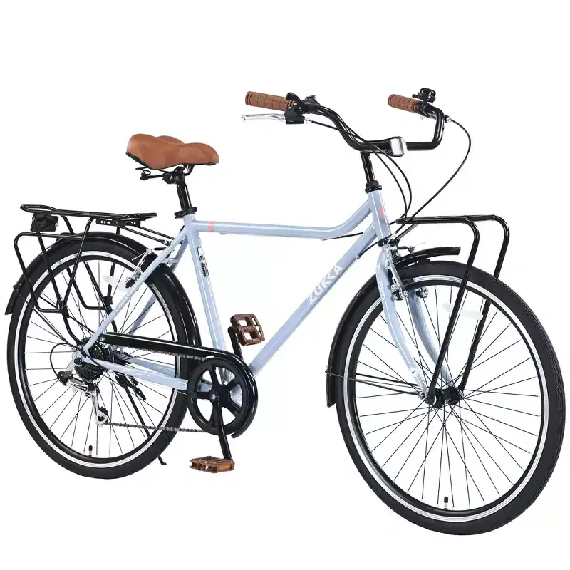 24/26 Inch Vintage Cruiser Bike for Men & Women, Single/7 Speed City Commuter Bike with Rear Rack, Multiple Colors