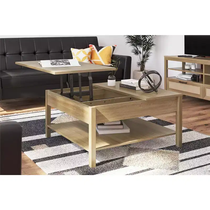 Ameriwood Home Wimberly Lift Top Coffee Table, Natural