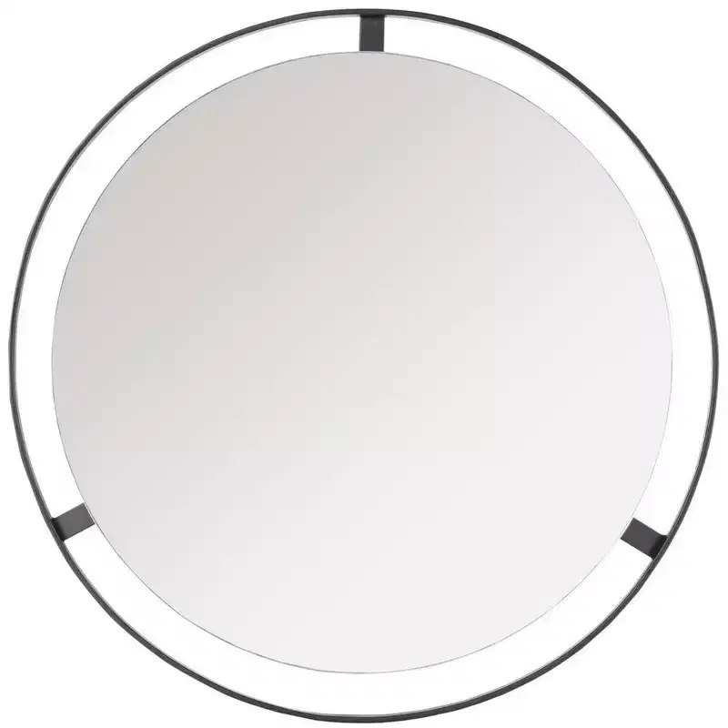 Round Wall Mount Mirror Iron and MDF Frame 17