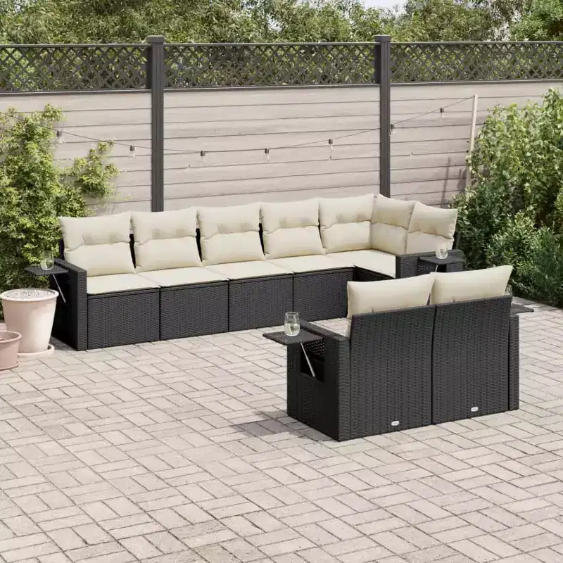 vidaXL Patio Sofa Set with Cushions in Different Colors