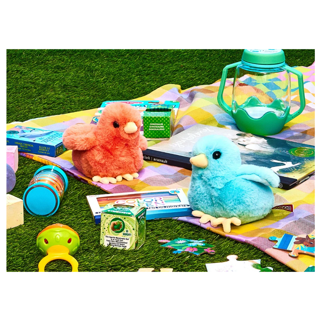 Colorful Chicks Assorted Soft Plush Easter Basket Stuffed Animal Toy