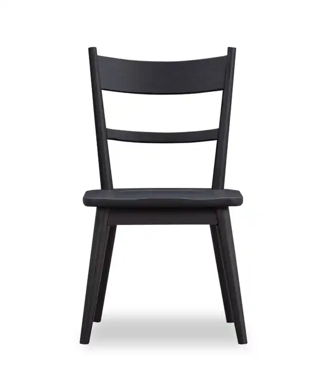 . Dining Chair with Curved Ladder-Back