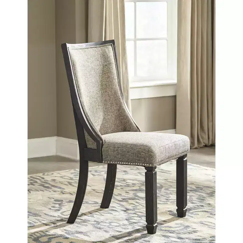 Signature Design by Ashley Tyler Creek Urban Farmhouse Upholstered Dining Chair, Set of 2, Grayish Brown