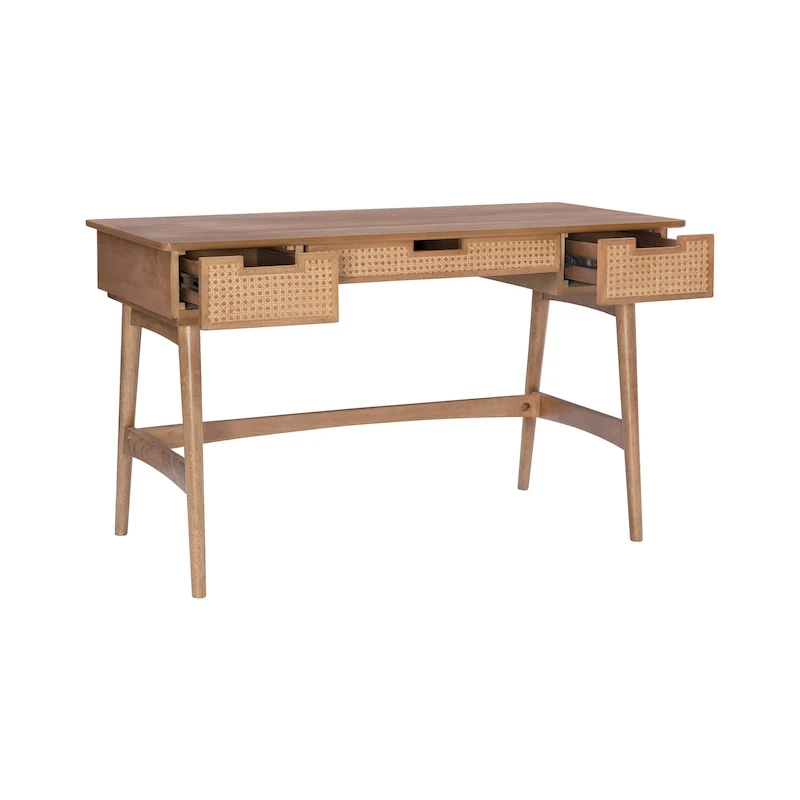 Rattan Mid-Century Desk