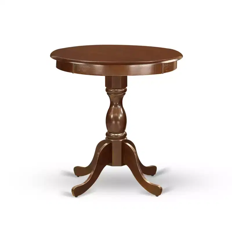 HomeStock Belmont 3-Pc Dinette Set - 2 Parson Dining Chairs and 1 Dining Room Table (Mahogany Finish)