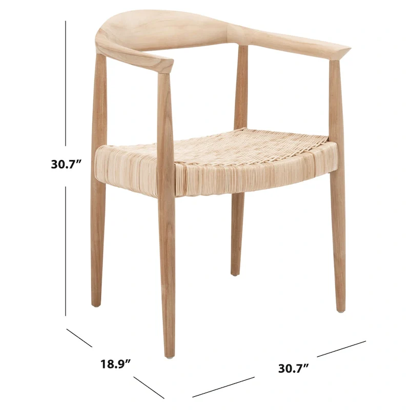 Wilda Rope Rattan Accent Chair - 24.8 W x 18.9 L x 30.7 H