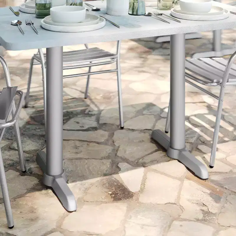 5'' x 22'' Restaurant Table T-Base with 3'' Dia. Table Height Column