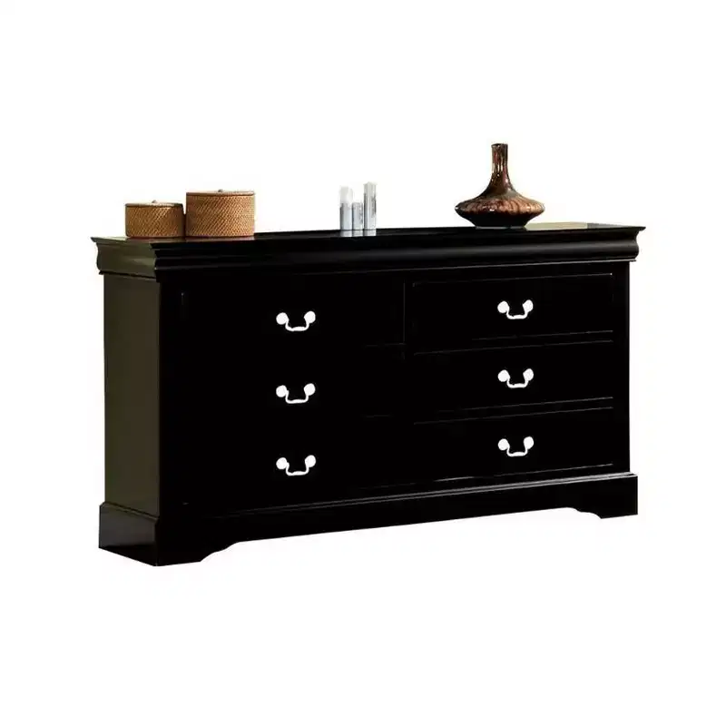 60" Louis Philippe III Dresser Black