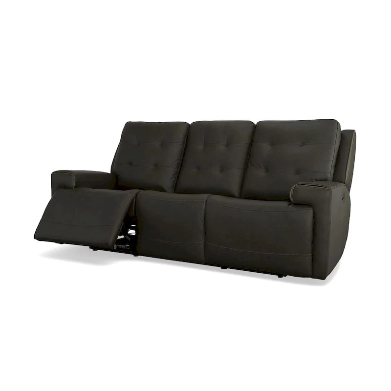 Top Grain Leather Power Reclining Sofa with Power Headrests and Zero Gravity