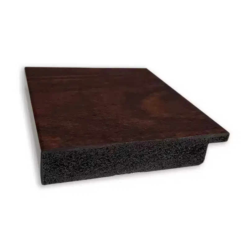 Amanti Art 45 x 35 Wildwood Framed Wall Mirror Brown : Modern Beveled Glass, No Assembly Required
