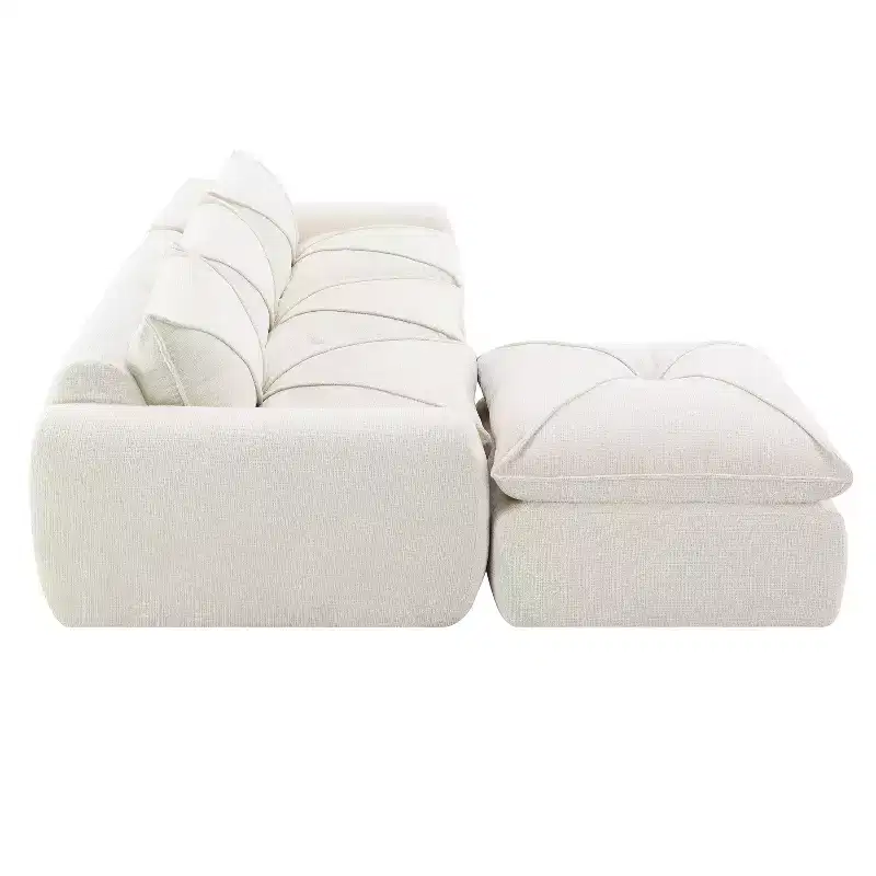 Whisen 116 Modular 4-Seat Sofa Bed, Spacious Foam Filled, Elderly/Baby Safe, No Assembly, Free Combination