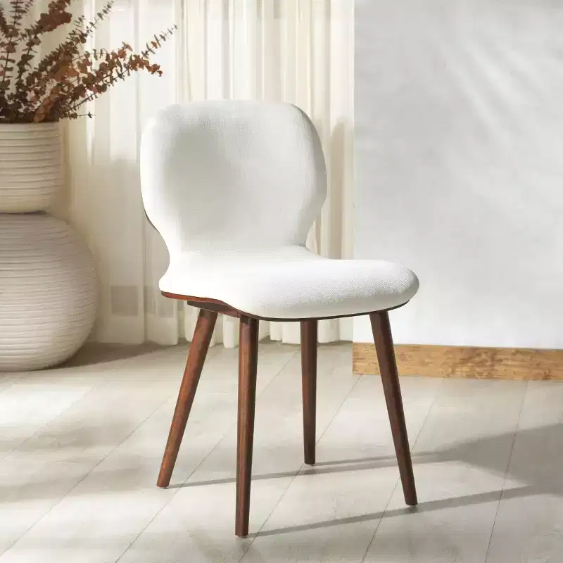 Tazmyn Dining Chair - SFV4157 - White/Walnut - Safavieh Couture