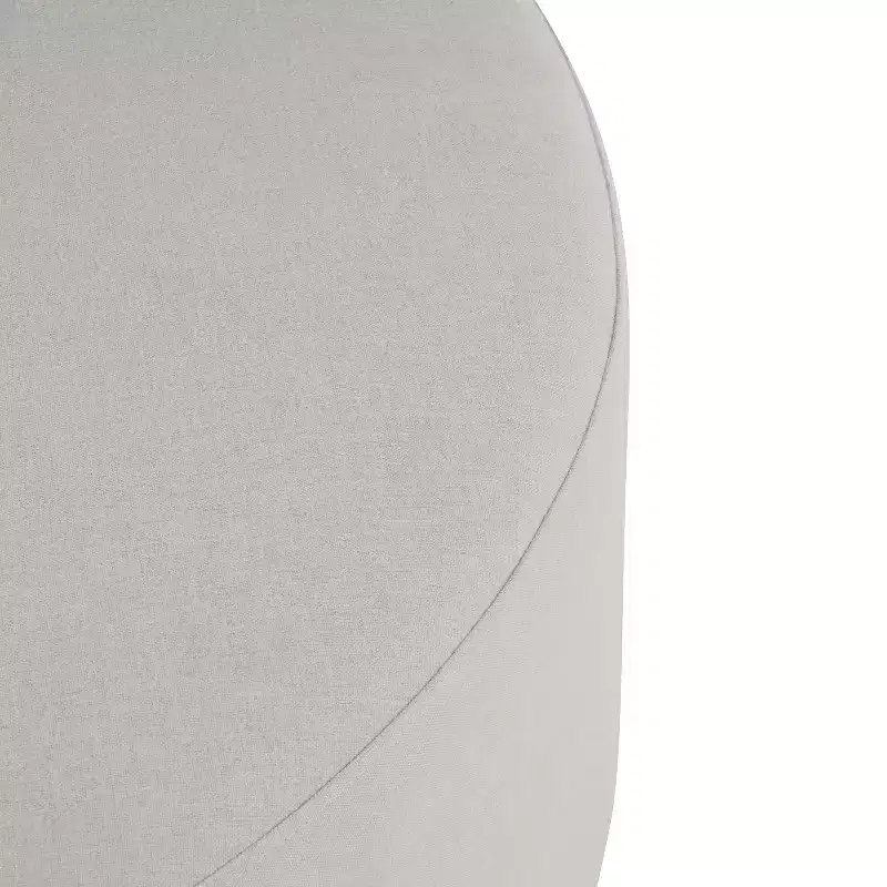 Christopher Knight Home Elsu Modern Rubberwood Upholstered Round Ottoman