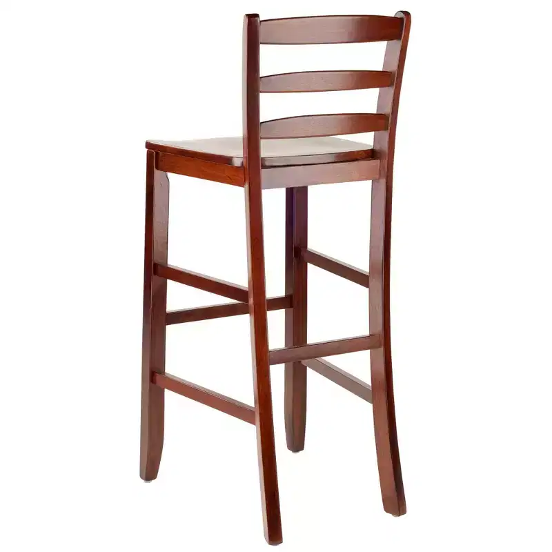Set of 2 30" Ladder Back Barstool Hardwood/Walnut - Winsome