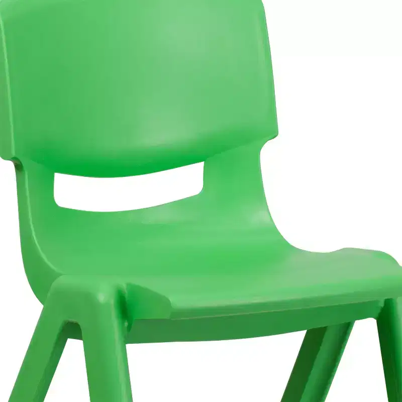Emma and Oliver 5 Pack Plastic Stackable School Chair with 15.5'' Seat Height