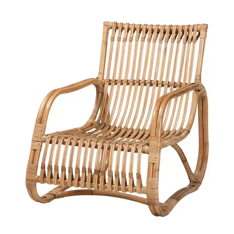 Blanca Natural Rattan Accent Chair Brown - bali & pari