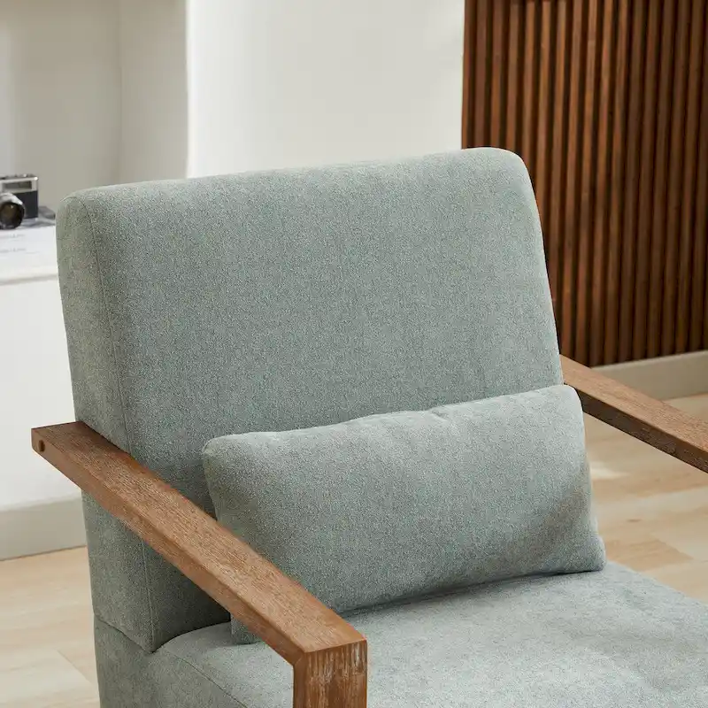 30.31 Linen Blend Upholstered 360 Swivel Accent Chair