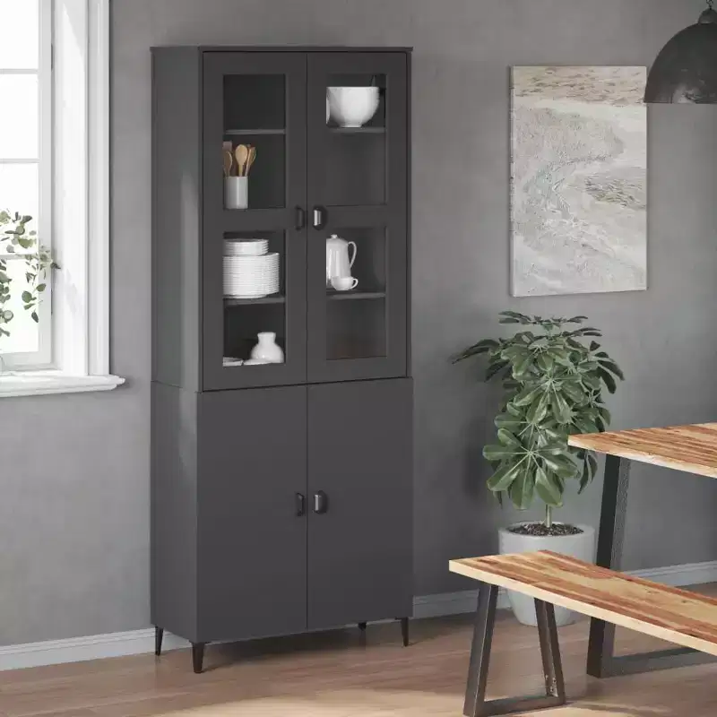 Wood Composite Highboard Cabinet 31.5''W x 43.3''H x 13.8''D