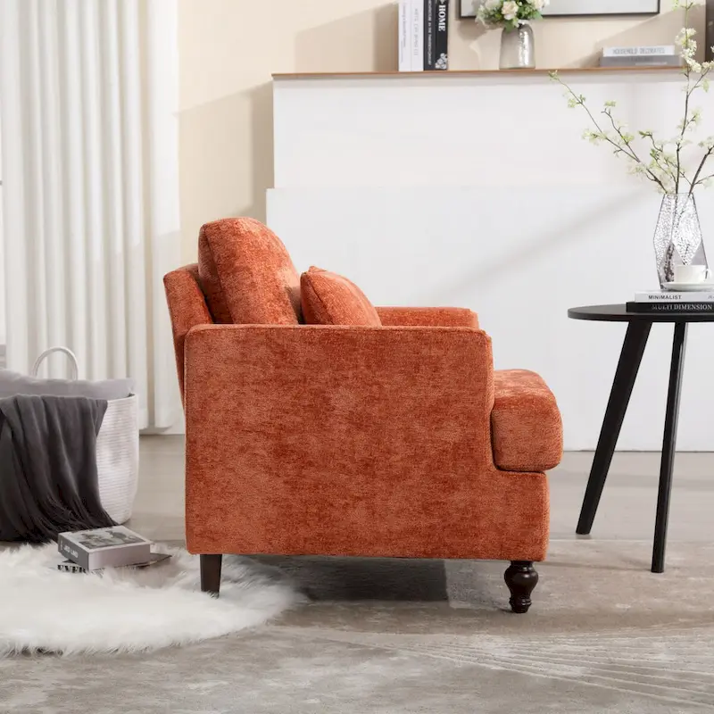 Wooden Frame Armchair, Modern Accent Chair Lounge Chair