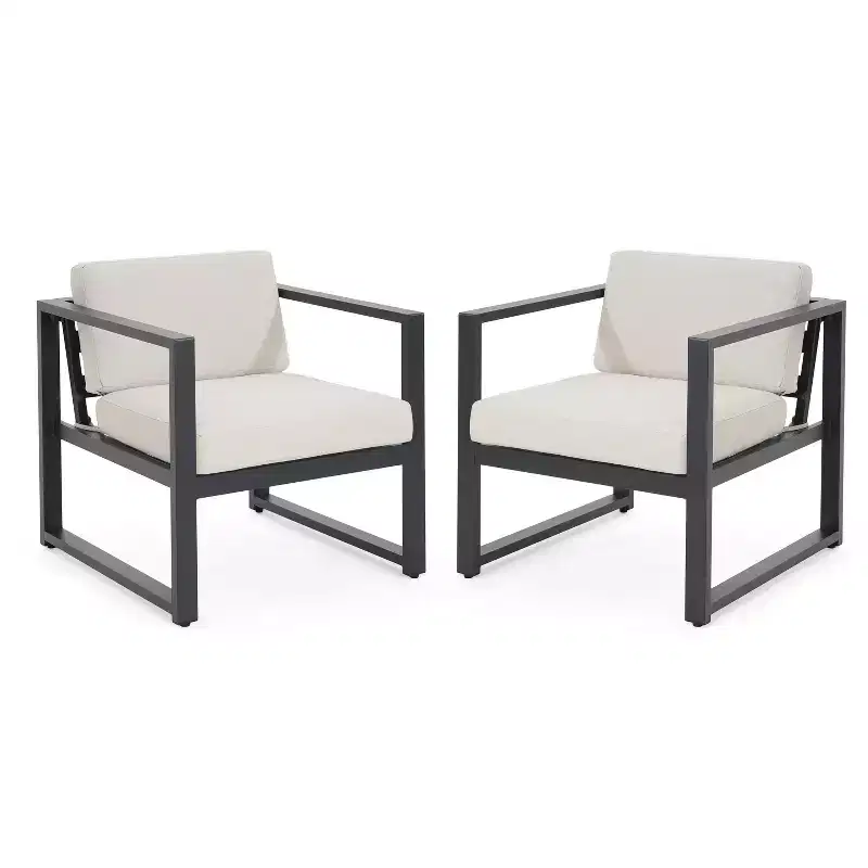 Christopher Knight Home Navan Outdoor Aluminum Club Chair with Cushions