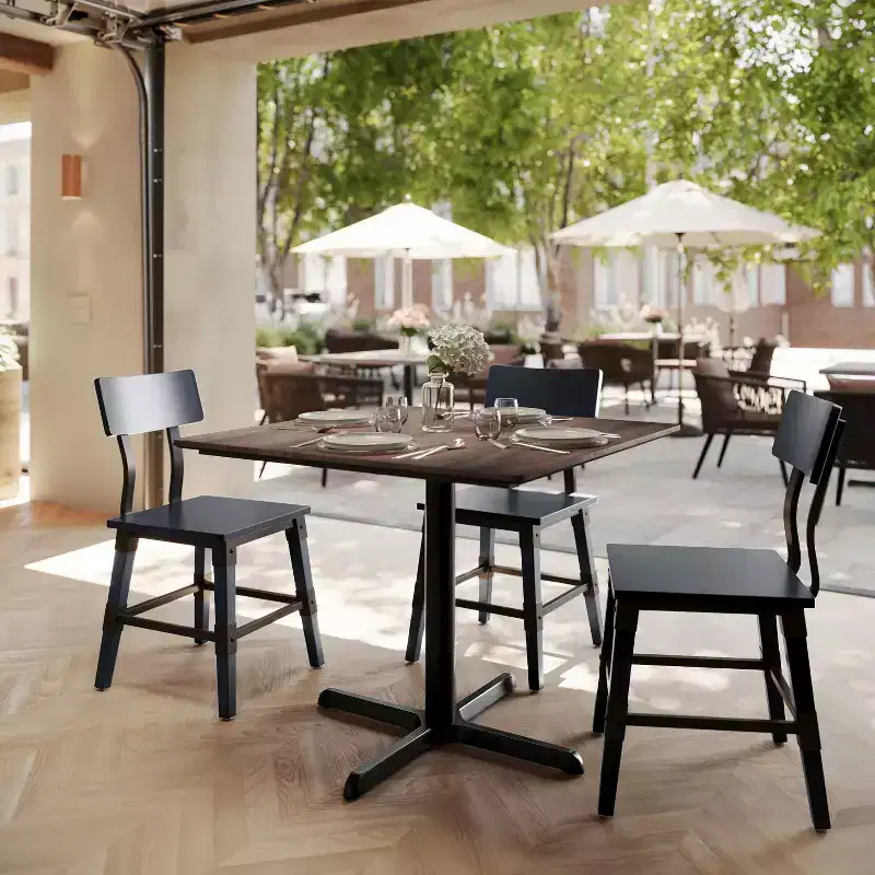 Flash Furniture Acadia Tabletop with TopGuard HPL Technology and Table Height X-Base