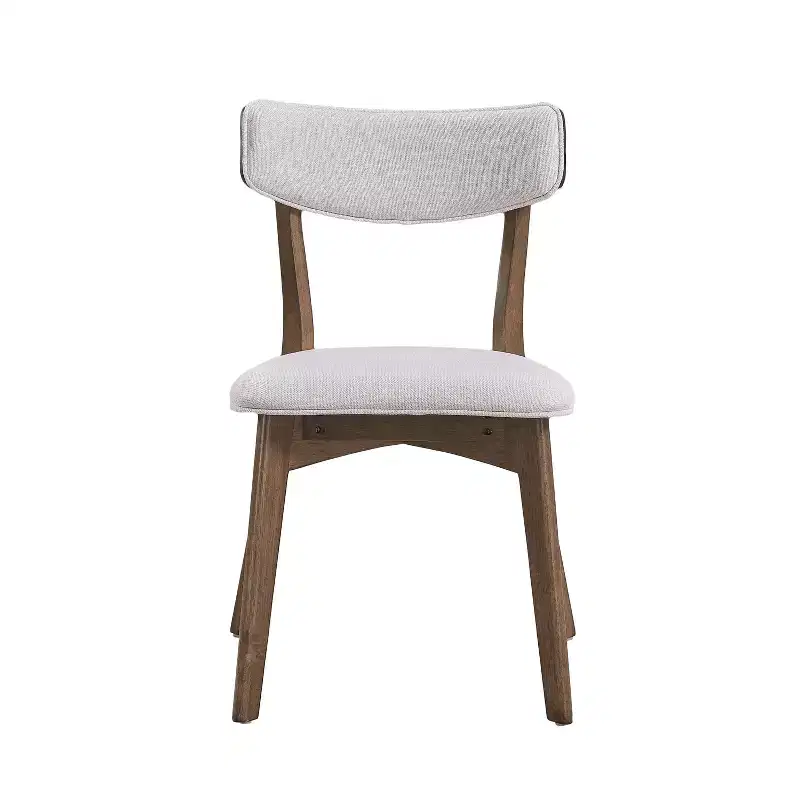 Mid-Century Modern Wood Fabric Upholstered 5 Piece Dining Set