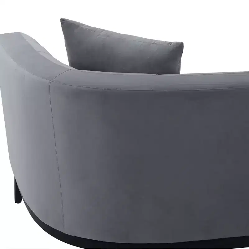 Melange Velvet Sofa Gray - Armen Living